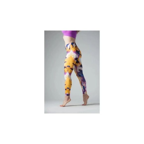 Agstract Apparel Lotus Leggings Size XS Colorful Athletic Yoga Exclusive Print - Picture 1 of 7